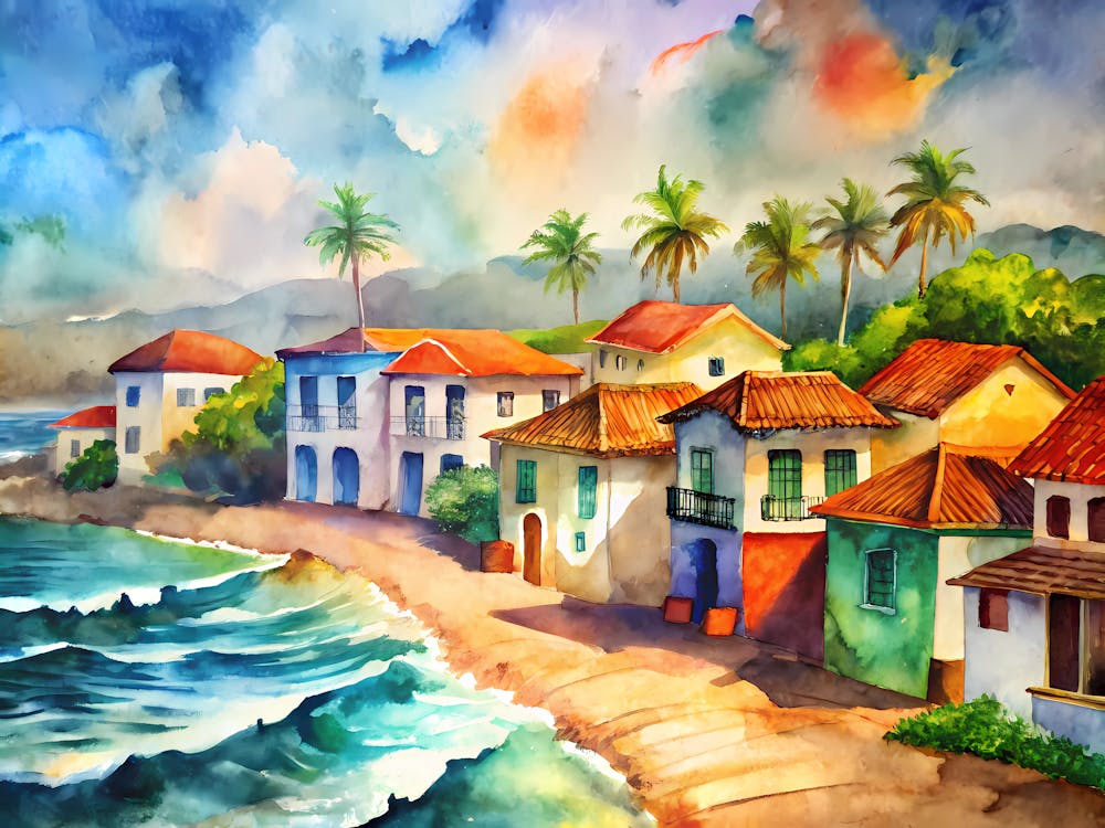 Goa India A Vintage Illustration