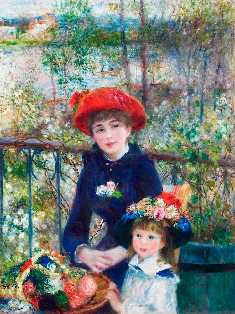 Two Sisters (On The Terrace) (1881), Pierre Auguste Renoir