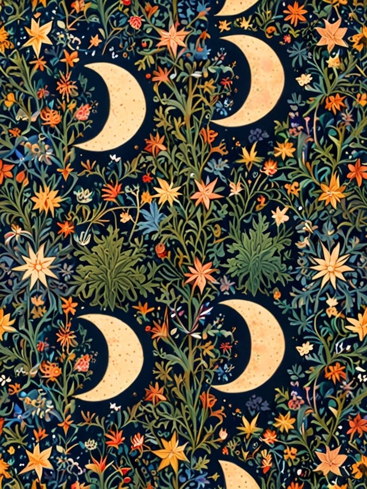 William Morris Moon And Stars 6