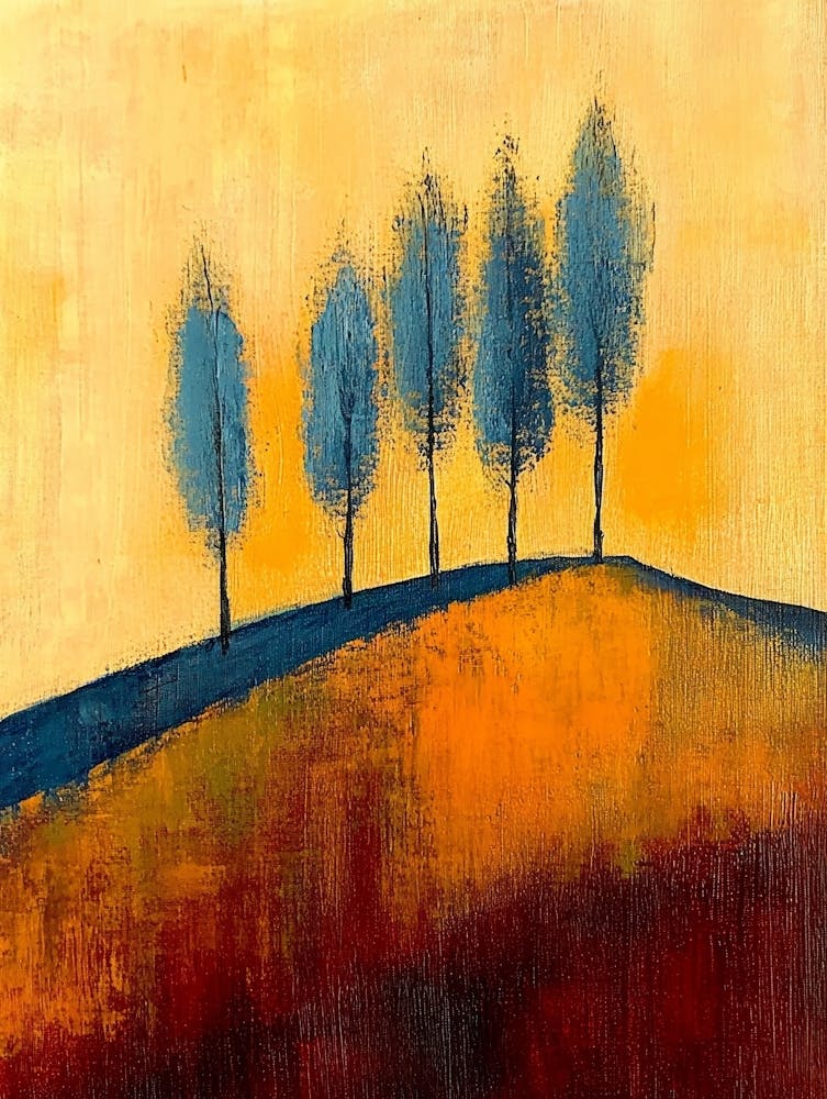 Three Trees On A Hill