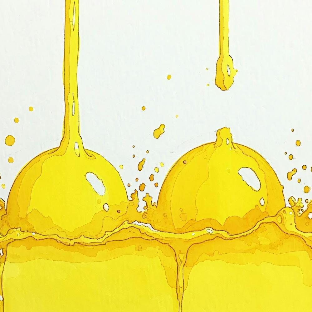 Yellow Juice Pouring