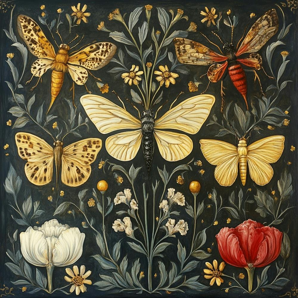 Butterflies In The Garden Art