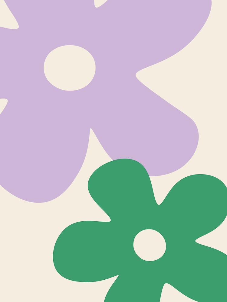 Lilac and Green flowers