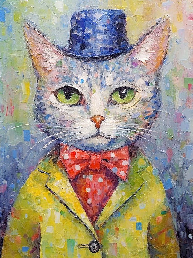 Stylish Cat Strokes; A Purrsonal Canvas