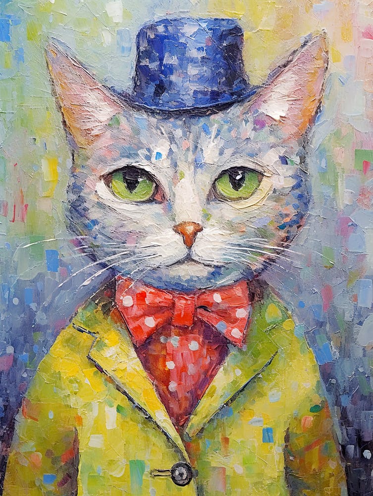 Stylish Cat Strokes; A Purrsonal Canvas