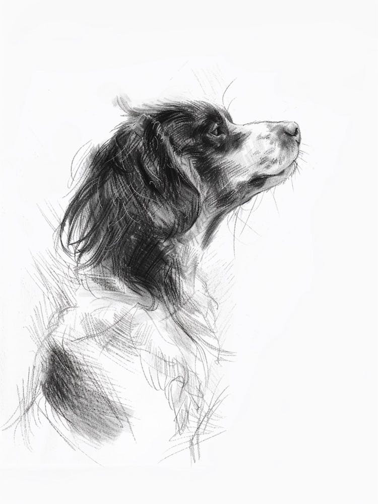 Nederlandse Kooikerhondje Dog Charcoal Line 3