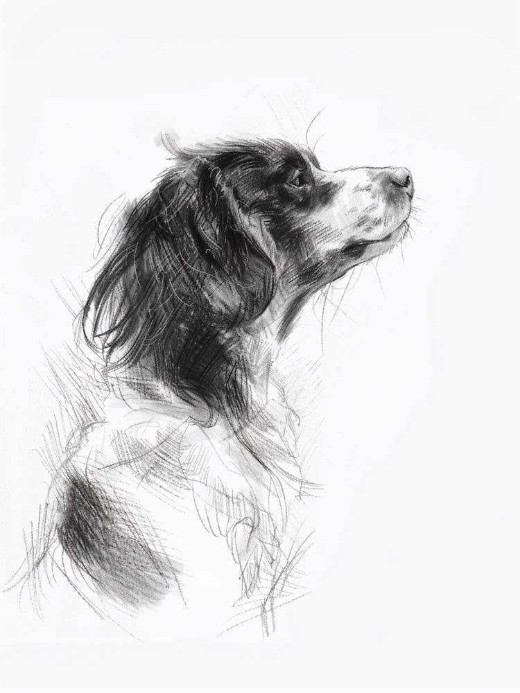 Nederlandse Kooikerhondje Dog Charcoal Line 3