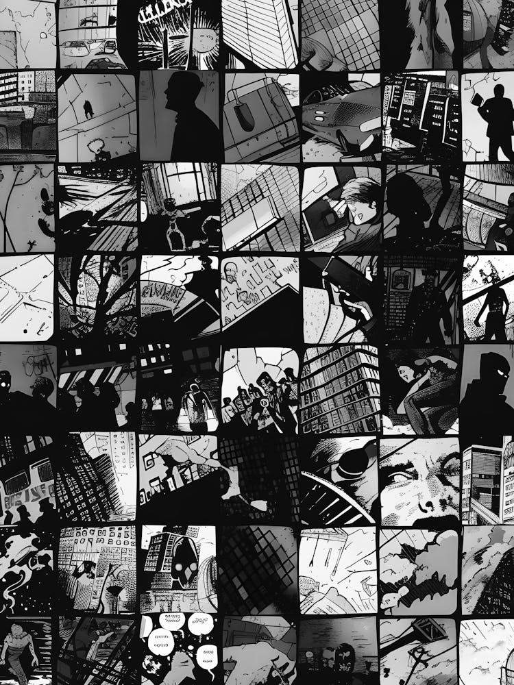 Schwarz-Weiß Mosaik