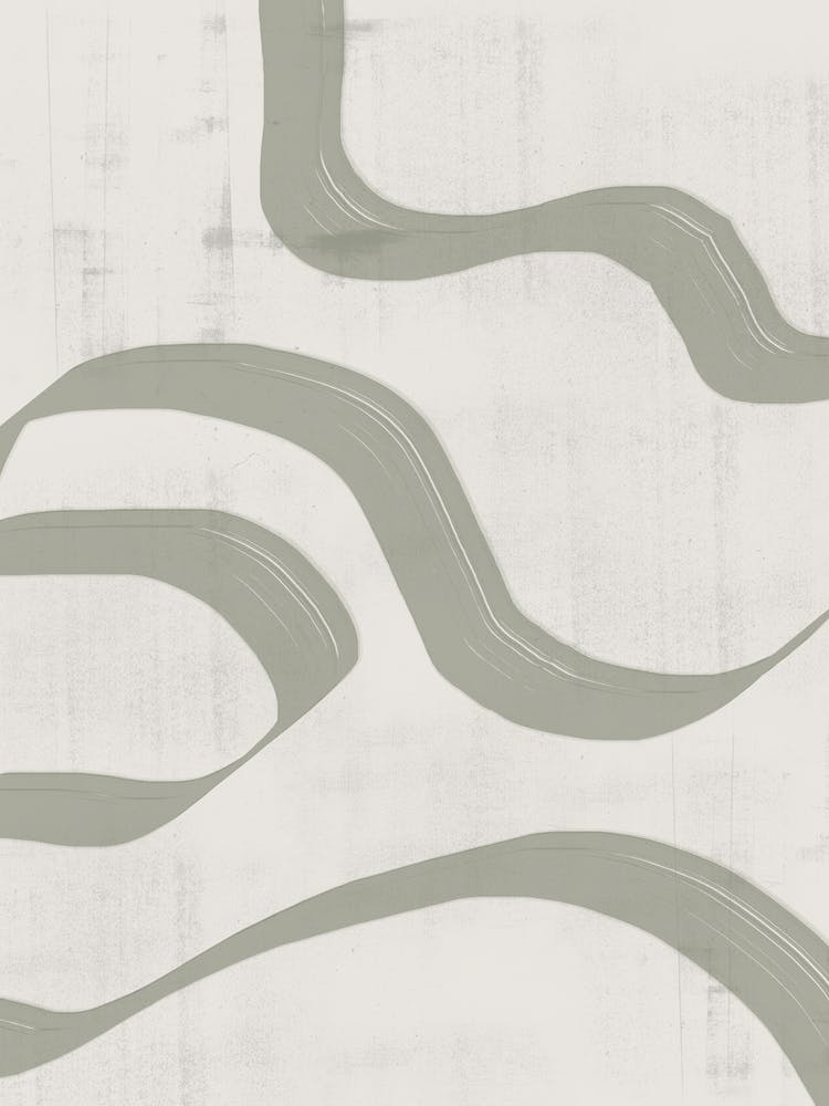 Wavy Lines Green And Neutral