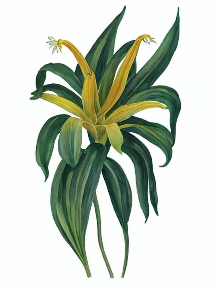 Spider Lily (Hymenocallis Littoralis) Watercolor