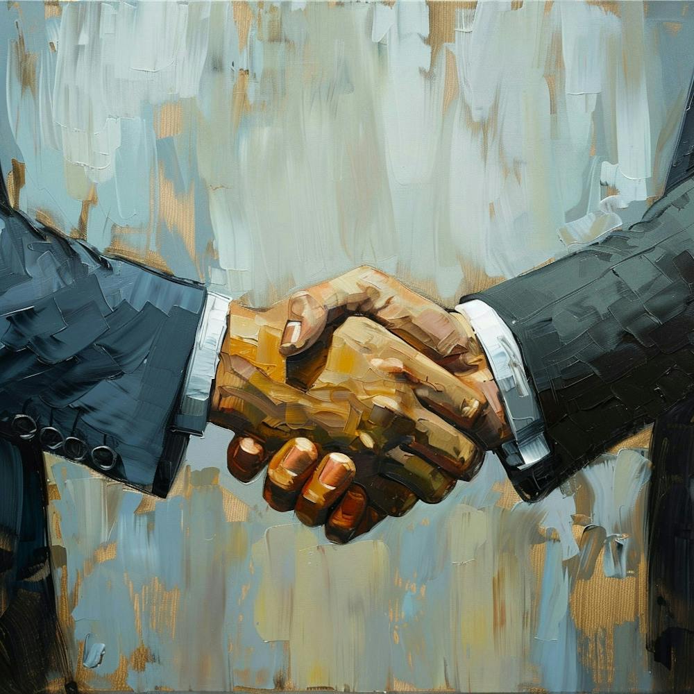 Two Businessmen Shaking Hands 2