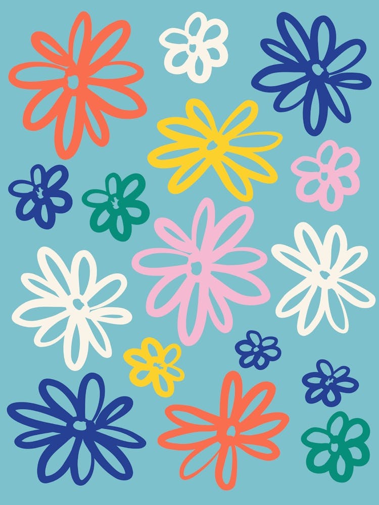 Boho Matisse Style Daisies