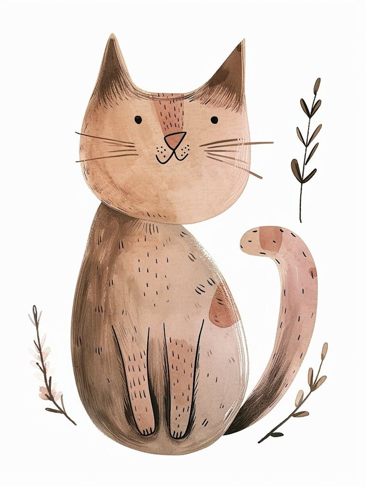 Sokoke Cat Clipart Illustration 4