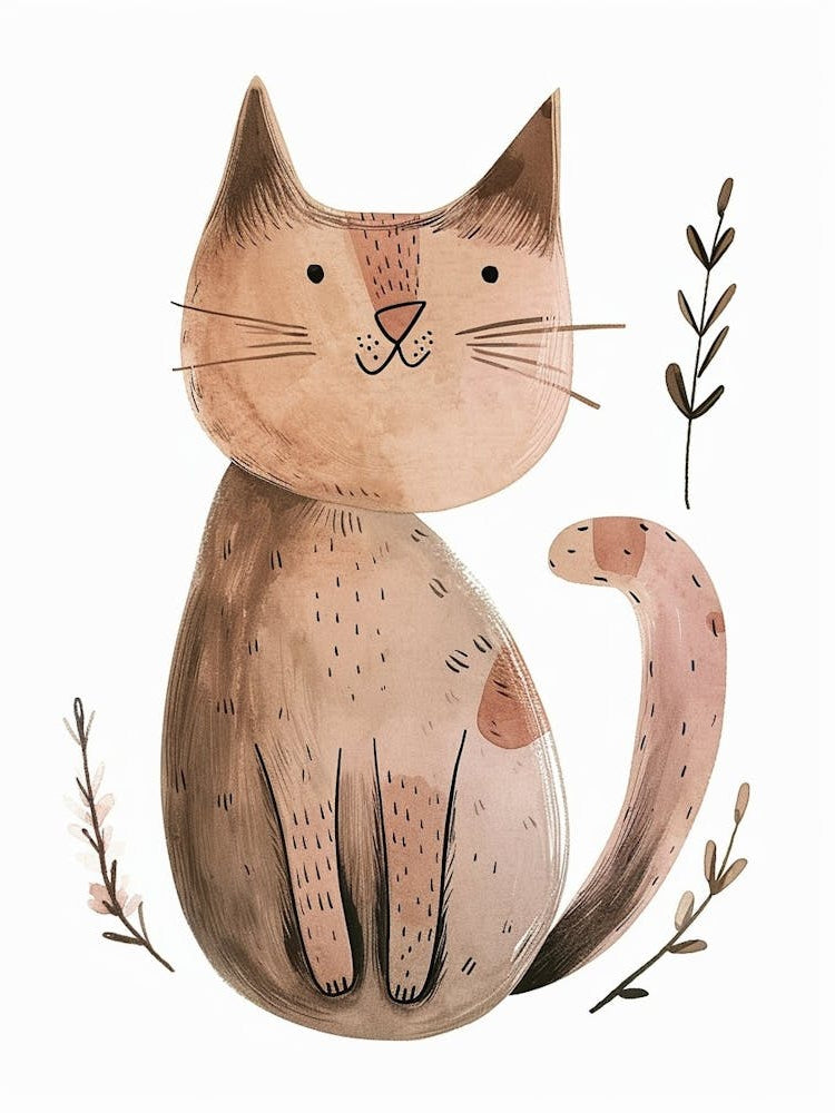 Sokoke Cat Clipart Illustration 4