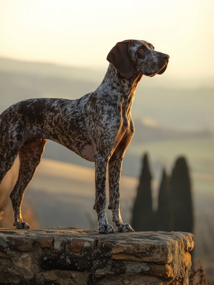 Toskanischer Vorstehhund. KI-generiert.