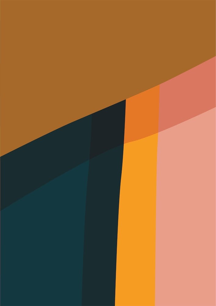 Abstract 3 Brown Blue Pink