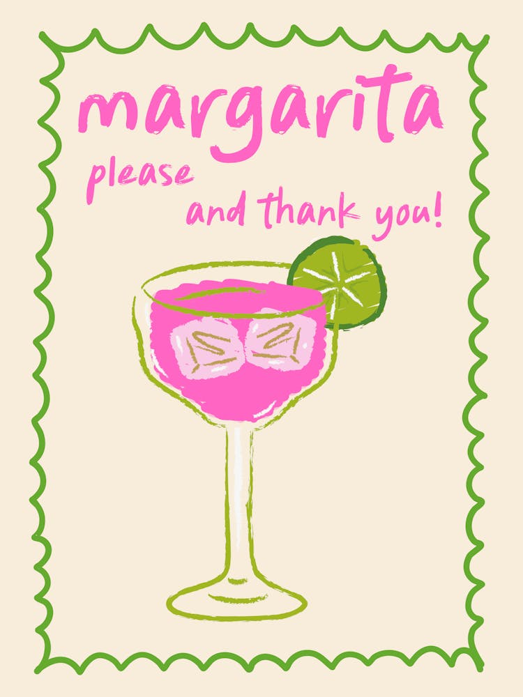 Margarita, bitte und danke