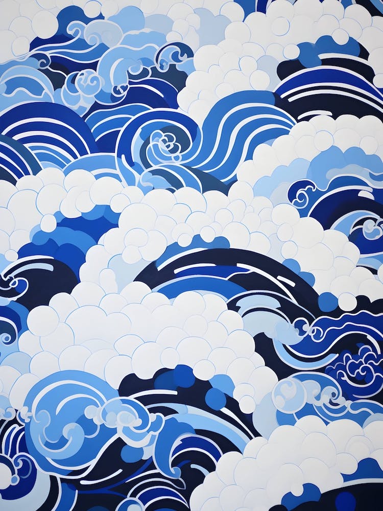 Bright Blue coastal waves