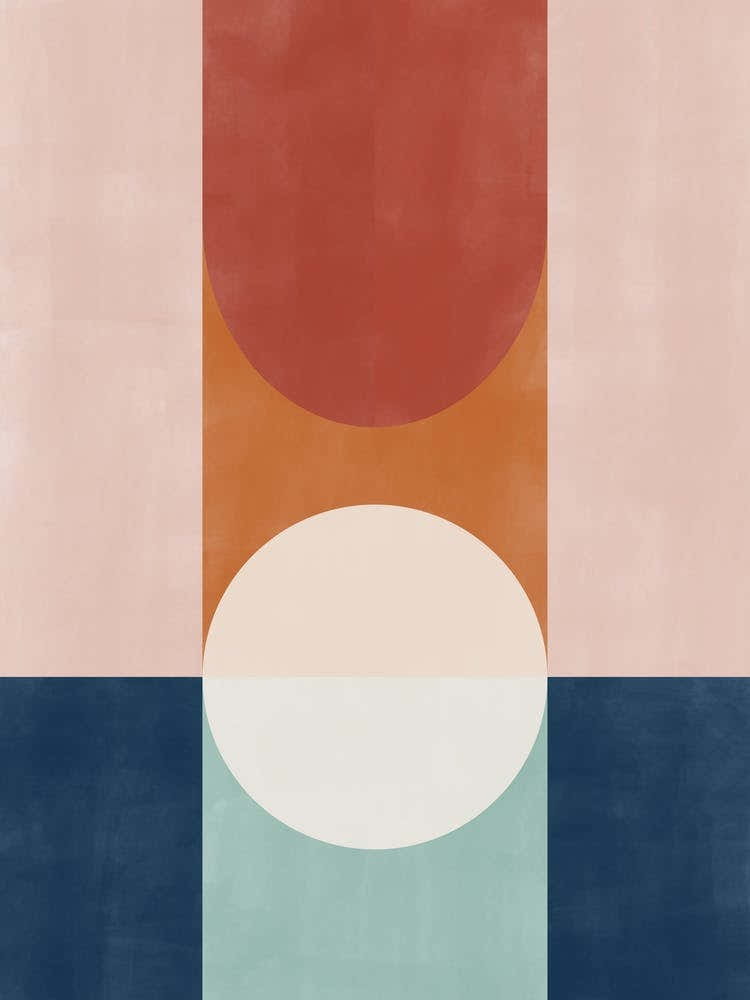 Geometric Terracotta Navy No.3