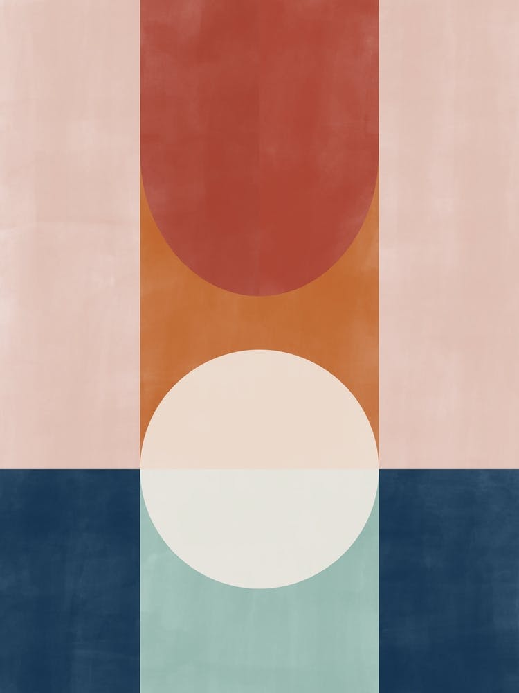 Geometric Terracotta Navy No.3