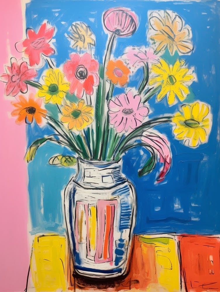 Flower Painting Fauvist Style Daisy 2