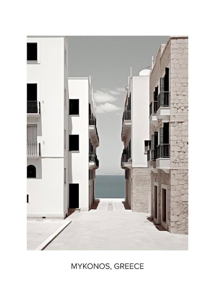 Poster Of Palma De Mallorca, Spain, Photography In Black And White 2