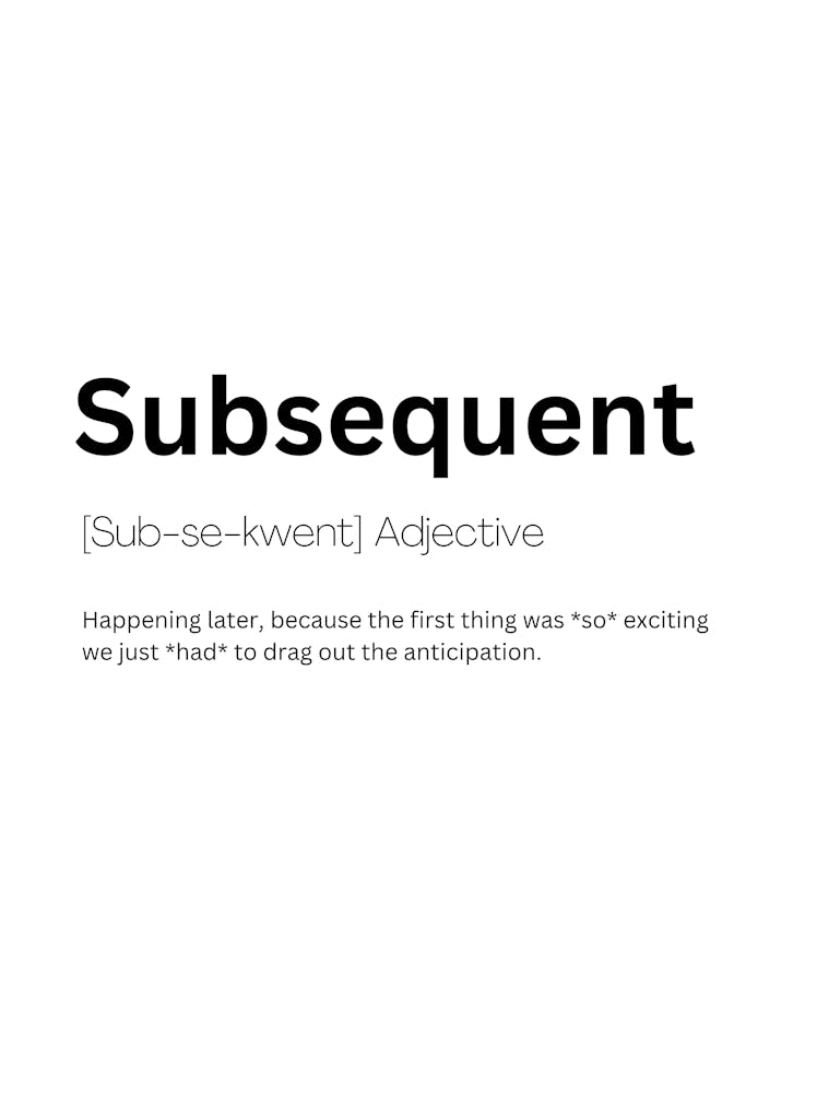 Subsequent Definition Meaning