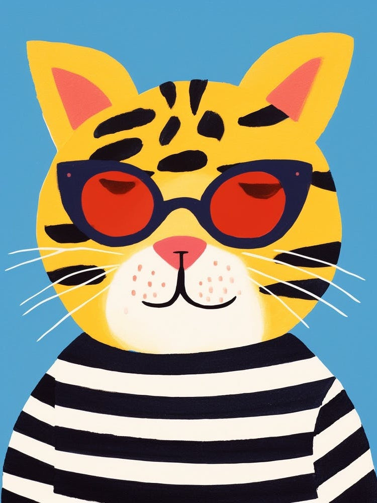 Little Tiger 2 Wearing Sunglasses