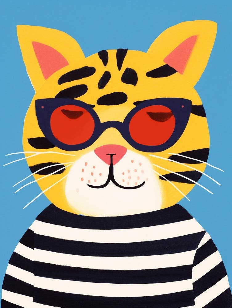 Little Tiger 2 Wearing Sunglasses