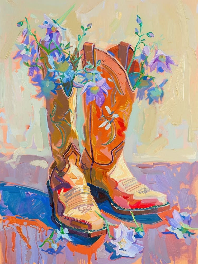 Cowboy Boots And Wildflowers Fringed Gentian