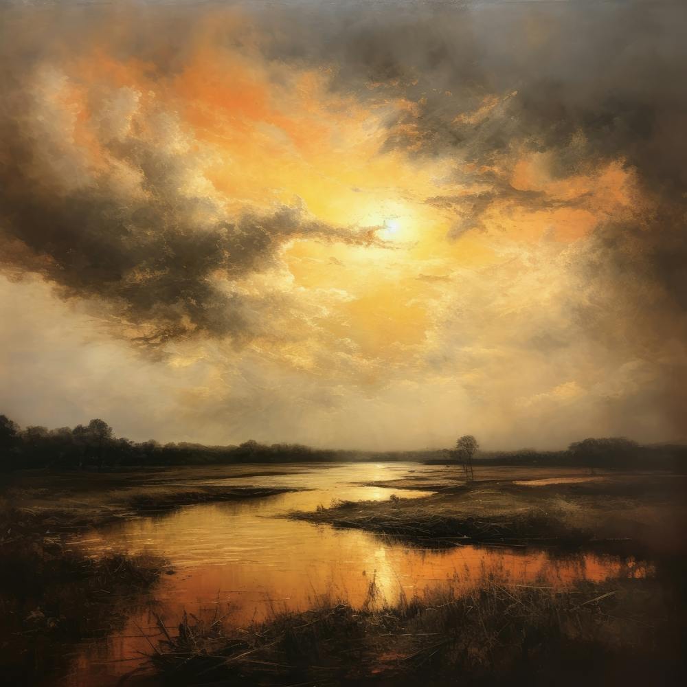 Sunset Over The River 3