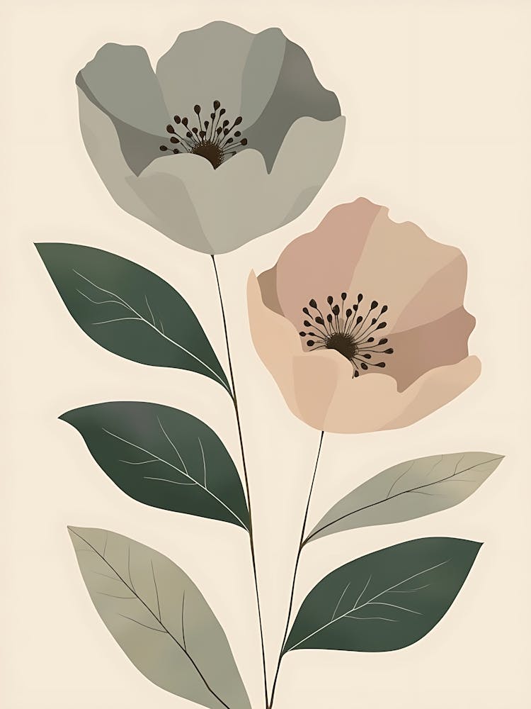 Flüstern der Blütenblätter Sanfte Ästhetik Botanische Dekoration