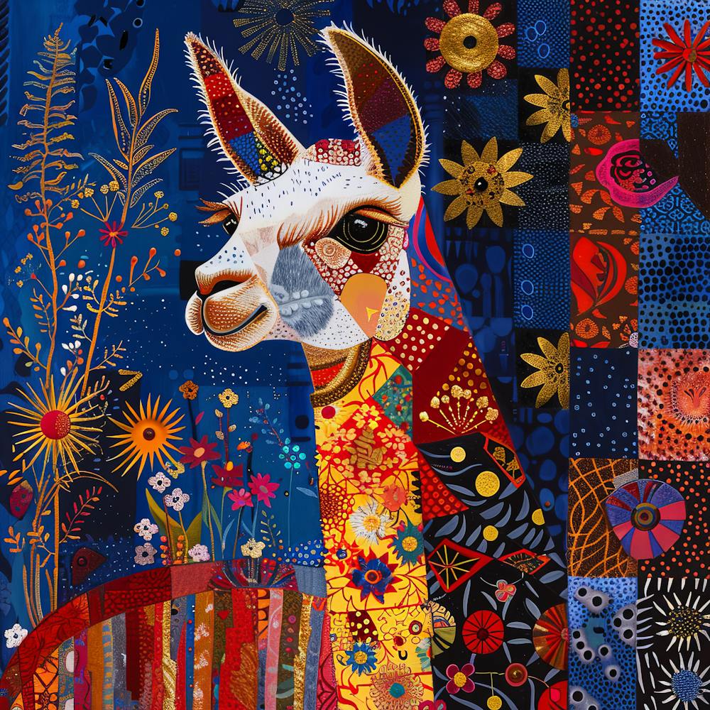 Patchwork Quilted Llama 2