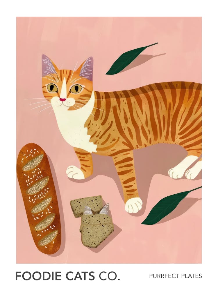 Foodie Cats Co Cat And Baguette 3