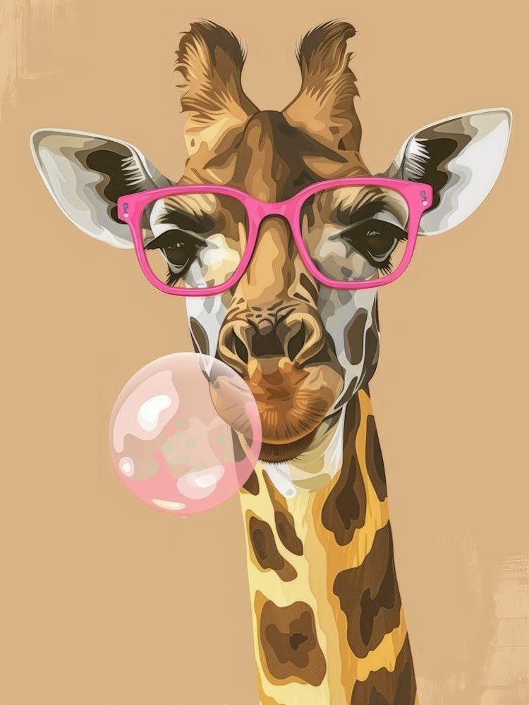 Giraffe With Glasses 1