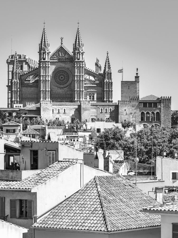 Black And White Photo Of Palma de Mallorca