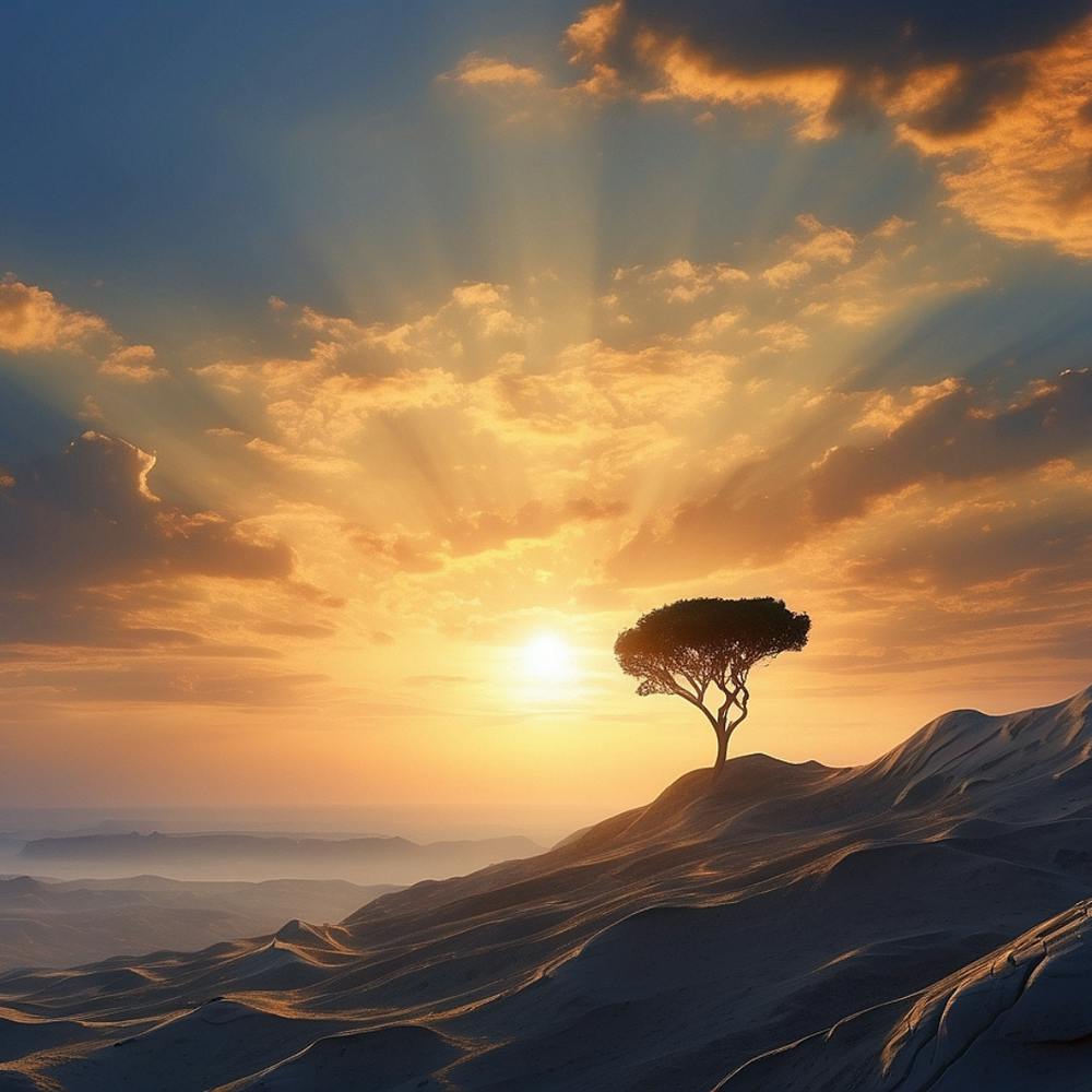 Lone Tree In The Desert