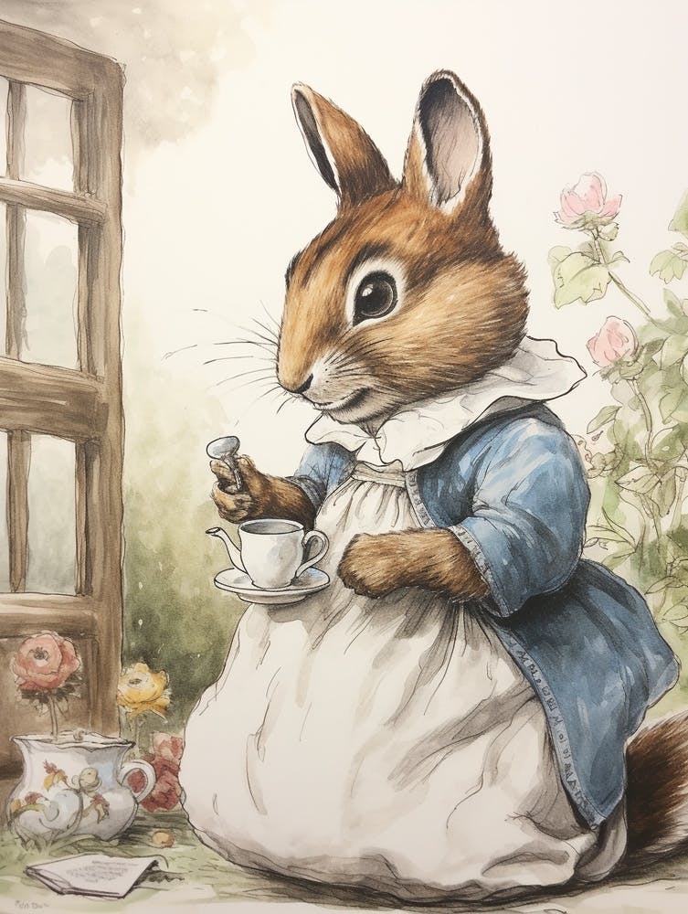 Storybook Animal Watercolour Chipmunk 2