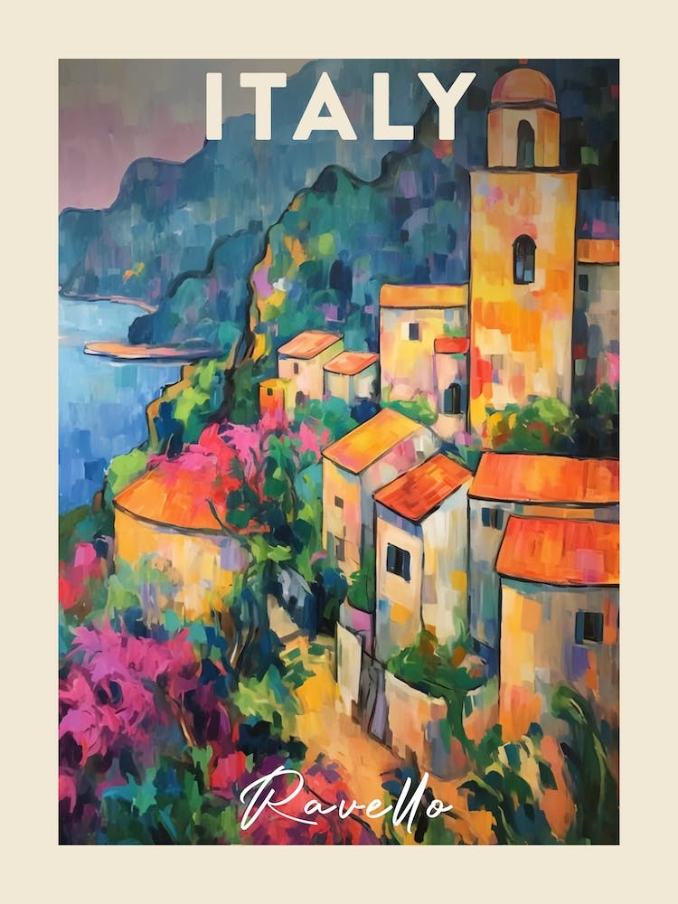 Ravello Italy 2 Fauvist Painting Travel Poster