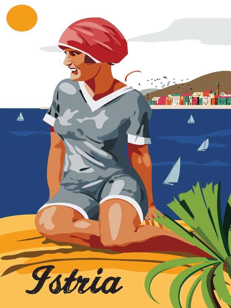 Istria, Woman on the Coast, Croatia