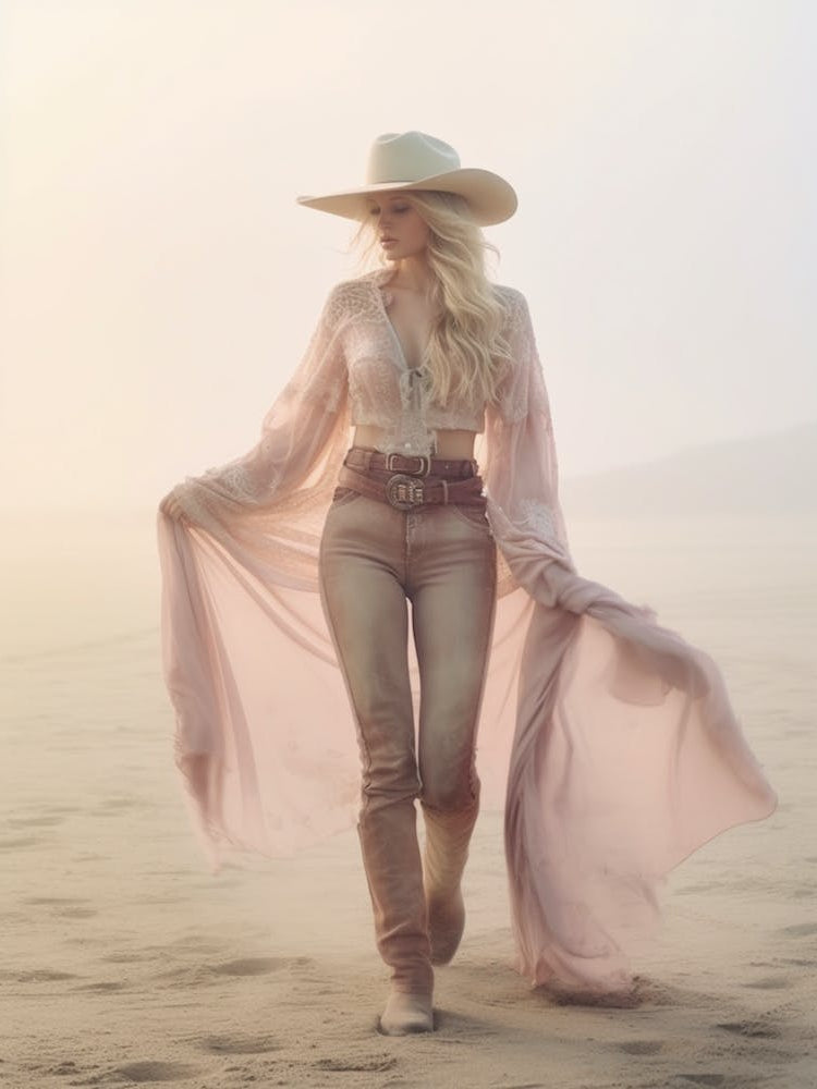 Cowgirl On Beach 2