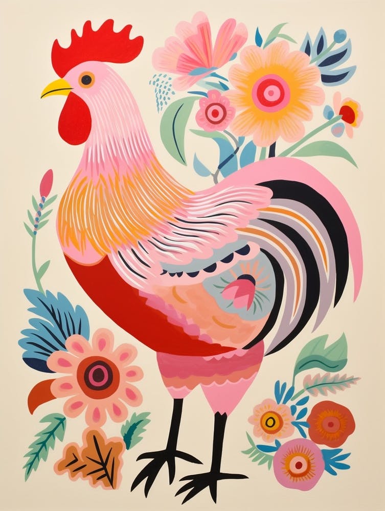 Pink Scandi Chicken 5