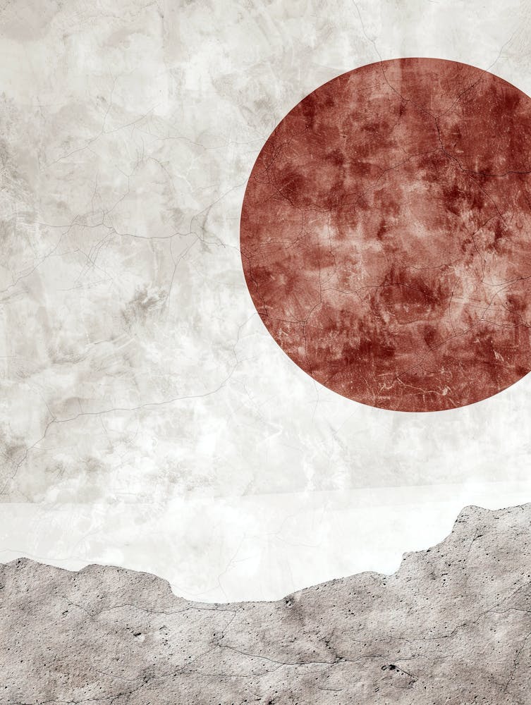 Japanese Sun, Minimalist, Bauhaus