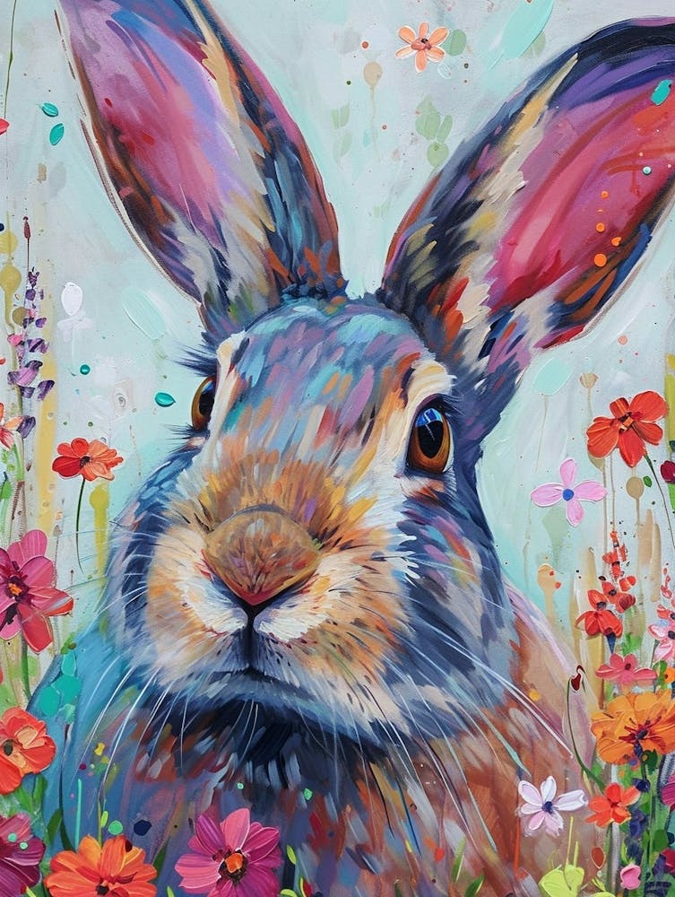 Lion Head Rabbit Painting 3