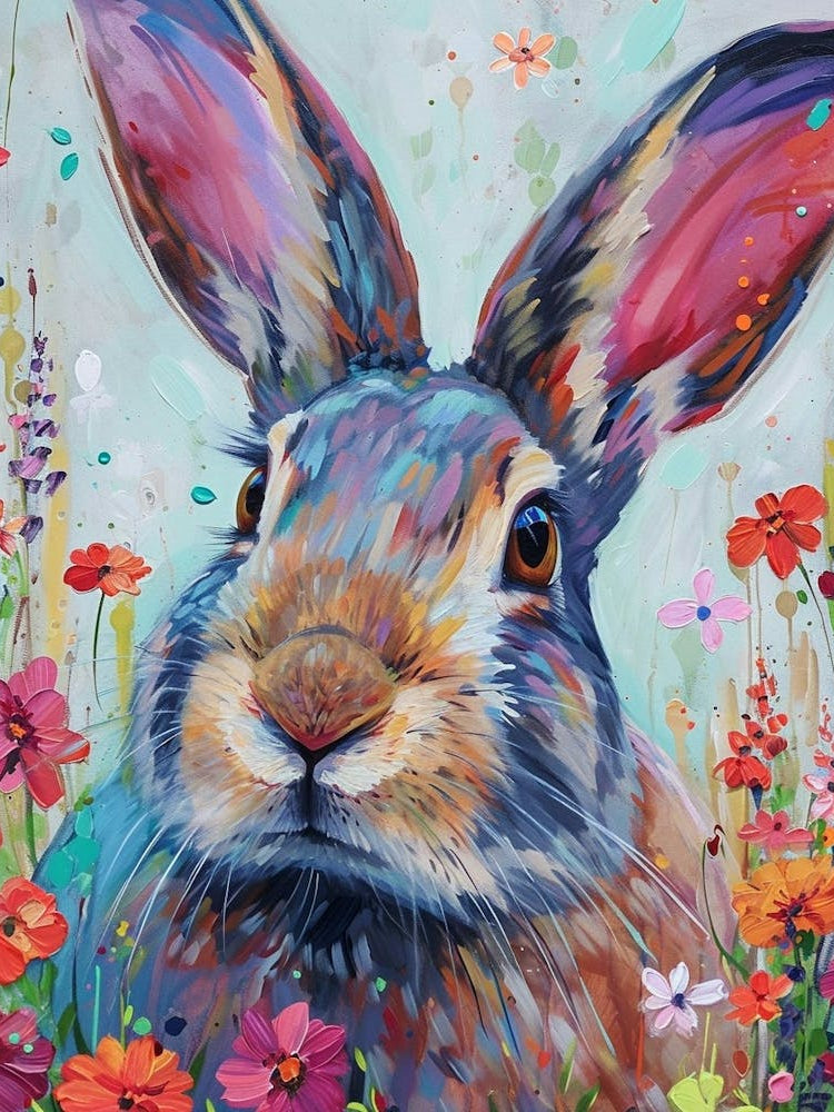 Lion Head Rabbit Painting 3