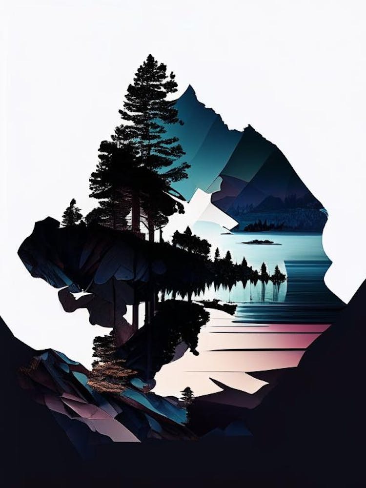 Acadia National Park United States Of America Cut Out PaperII
