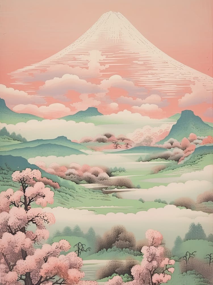 Mount Fuji In Fuji Hakone Izu National Park, Japanese Landscape 1