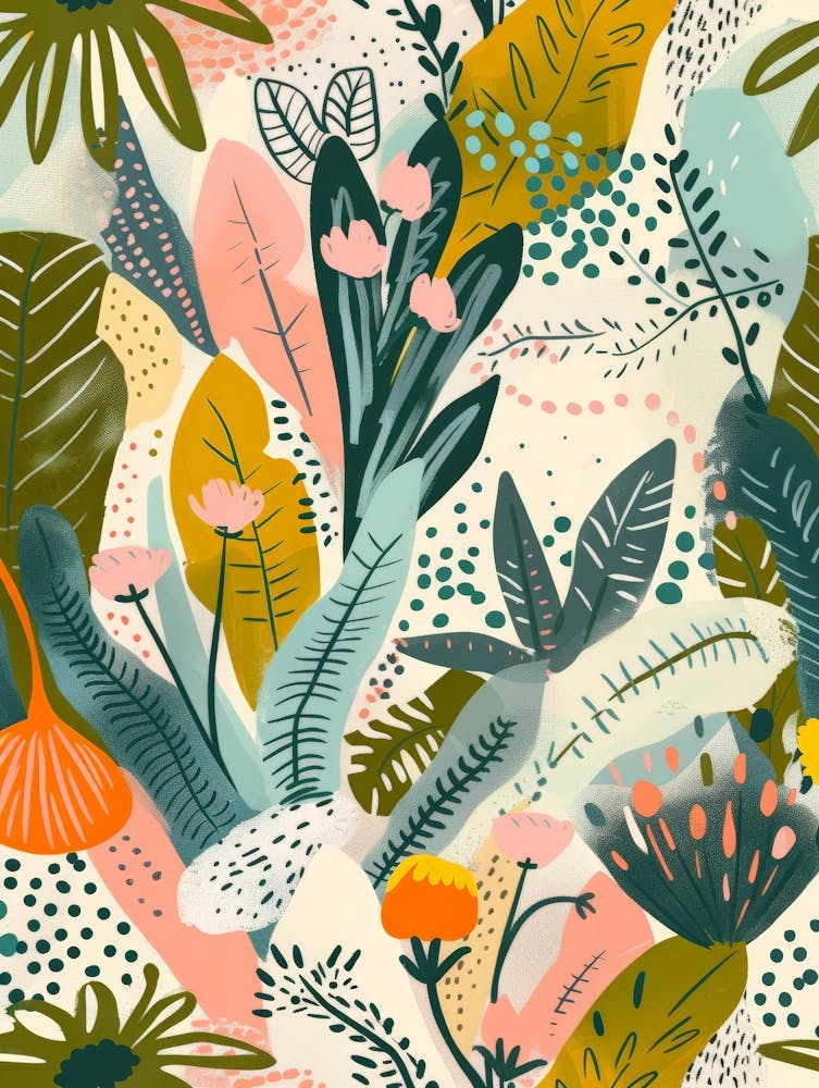 Tropical Botanical Pattern