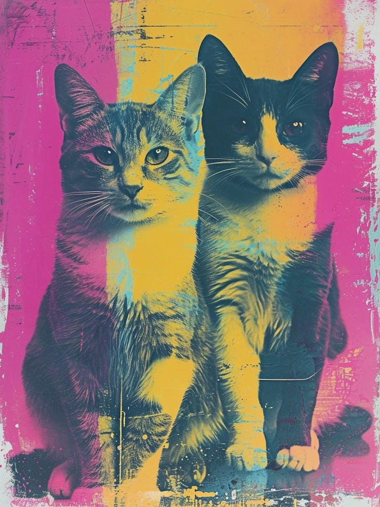 Cat Portrait Polaroid Inspired 4