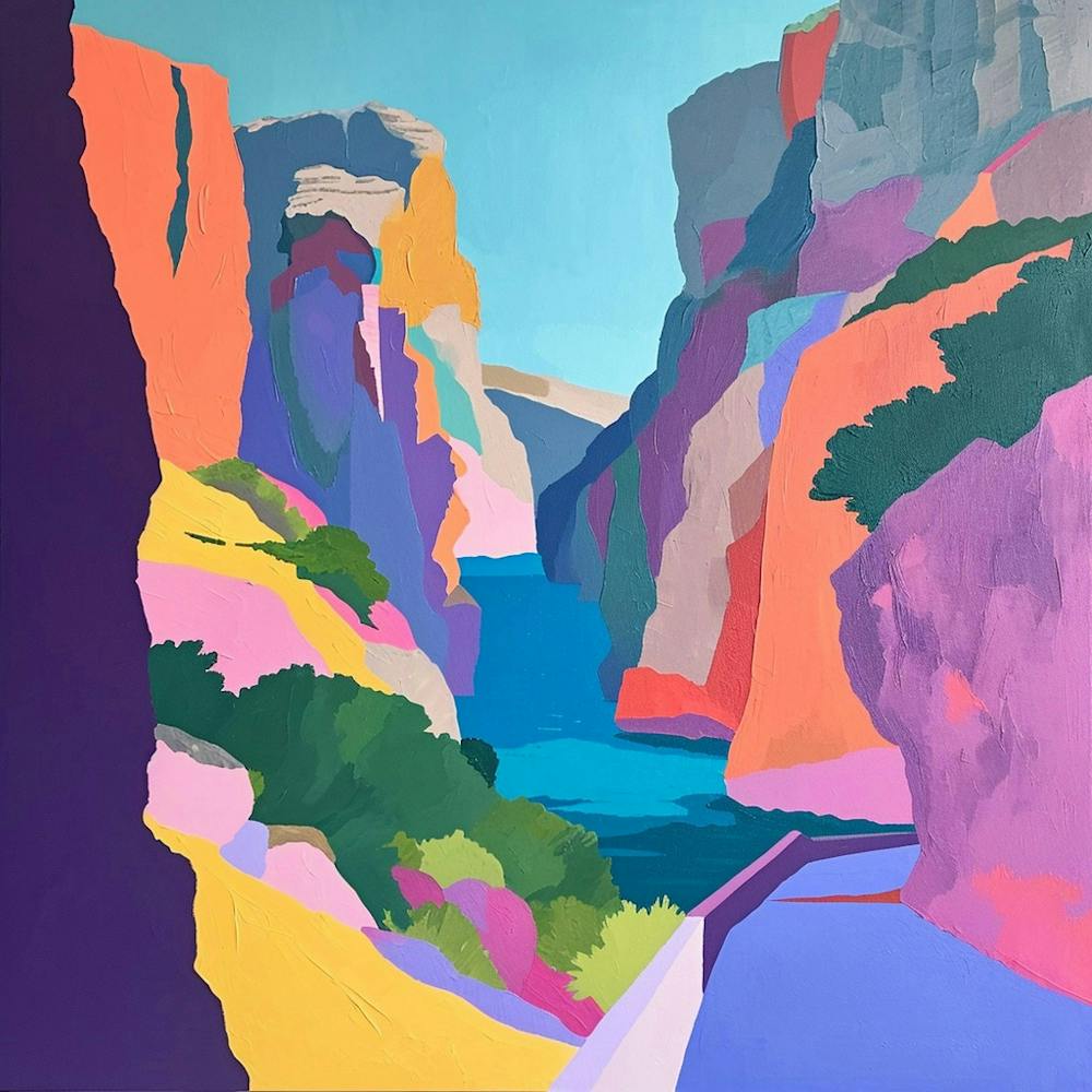 Colourful Abstract Calanques National Park France 2
